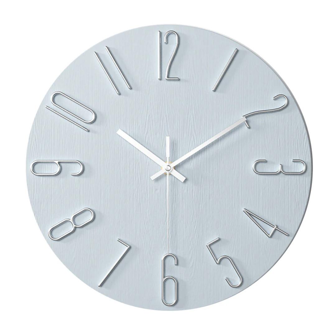 Noble Minimalist Wall Clock with Gold Accents