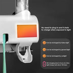 UV Light Toothbrush Holder with Automatic Toothpaste Dispenser