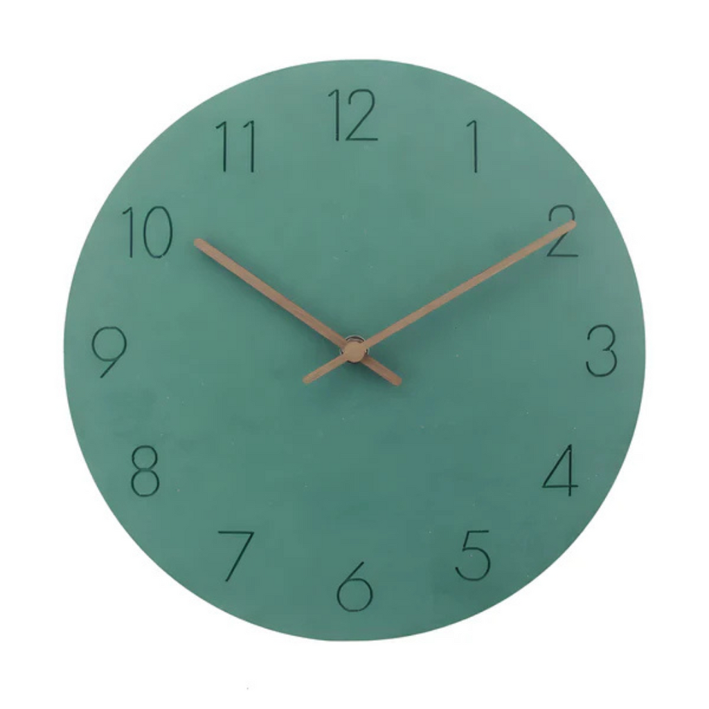 Nork Minimalist Wall Clock with Contemporary Wood Design