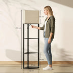 Corner Design Floor Lamp with Shelves and Pull Chain Switch