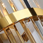 Crystal Wall Light with Modern Stainless Steel Sconce