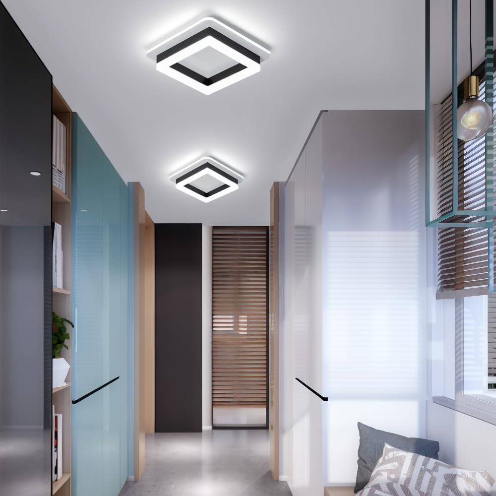 Square LED Ceiling Light with Modern Flush Mount