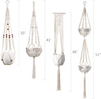 4-Piece Boho Macrame Plant Hanger Set