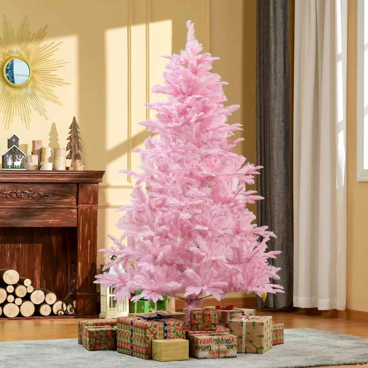 6ft Pink Pop-Up Artificial Christmas Tree with 892 Branch Tips