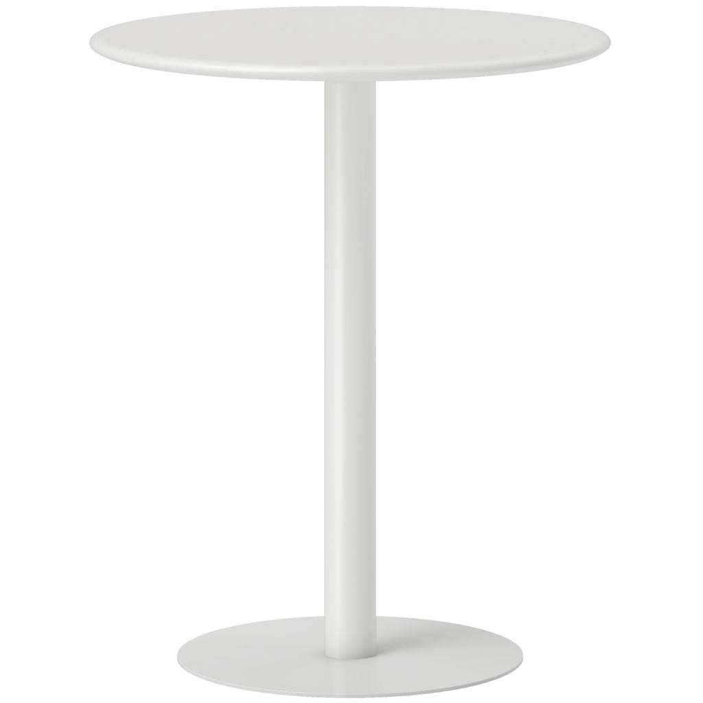 Small Round Bistro Dining Table with Steel Base
