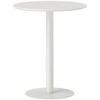 Small Round Bistro Dining Table with Steel Base