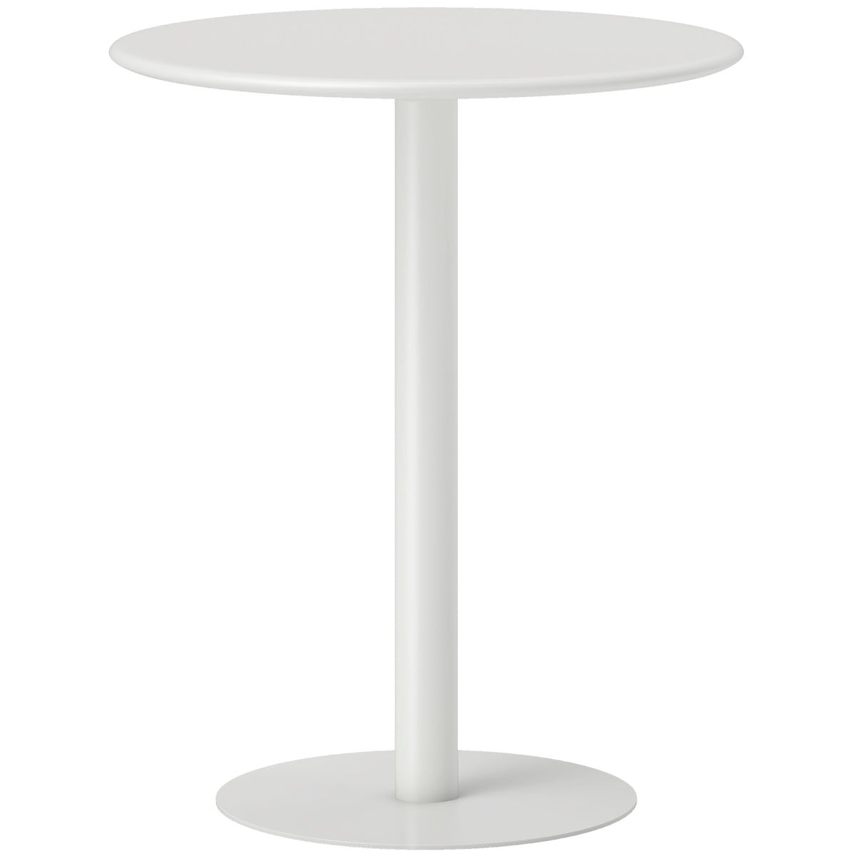 Small Round Bistro Dining Table with Steel Base