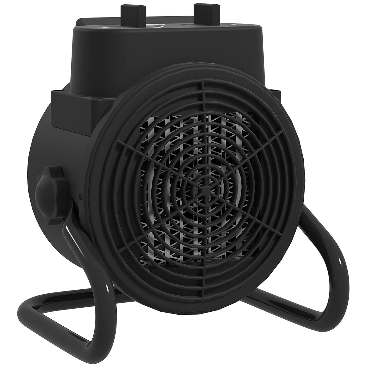 Portable Ceramic Fan Heater with Carry Handle Black