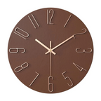 Noble Minimalist Wall Clock with Gold Accents
