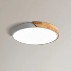 Modern Nordic LED Ceiling Light with Wooden Accents