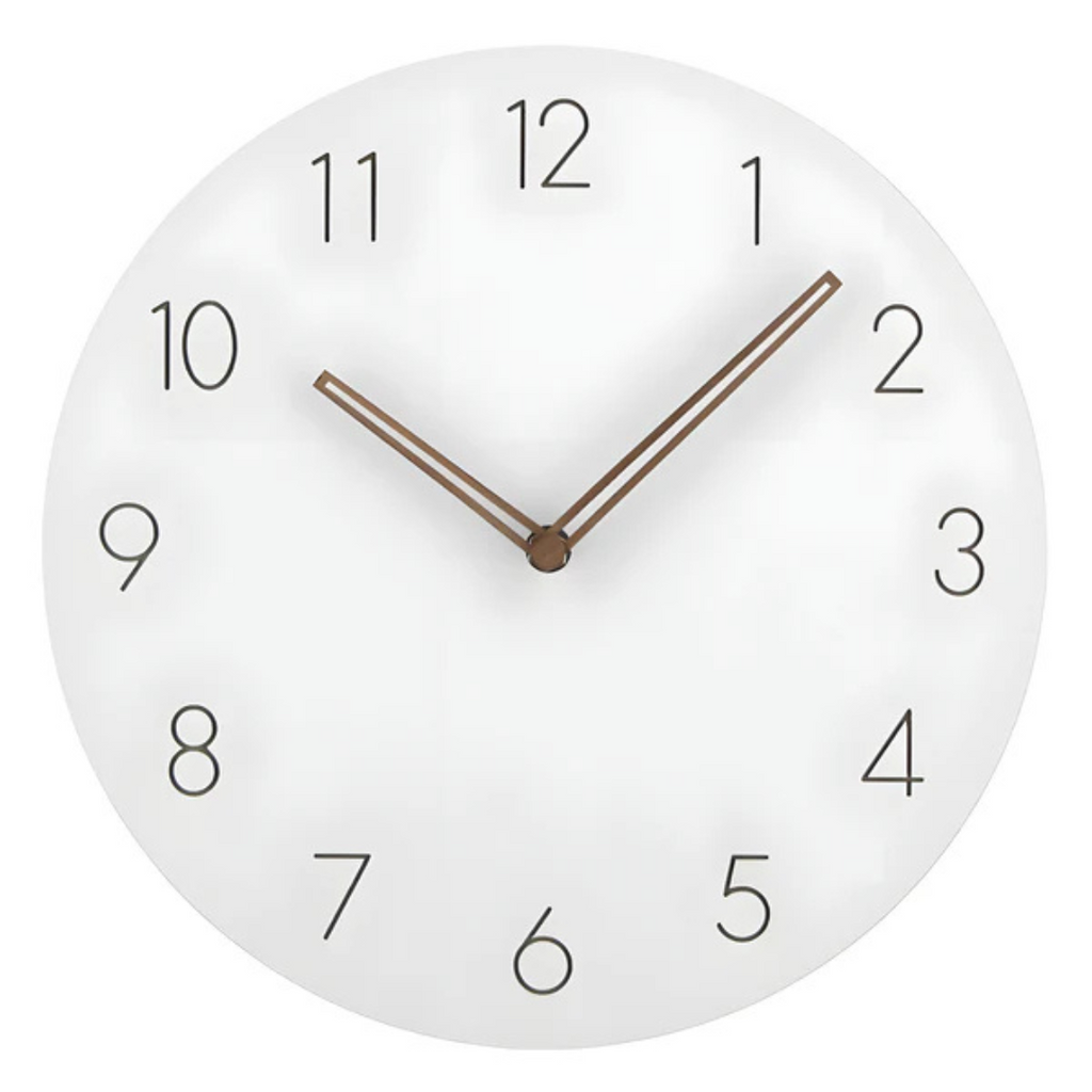 Nork Minimalist Wall Clock with Contemporary Wood Design