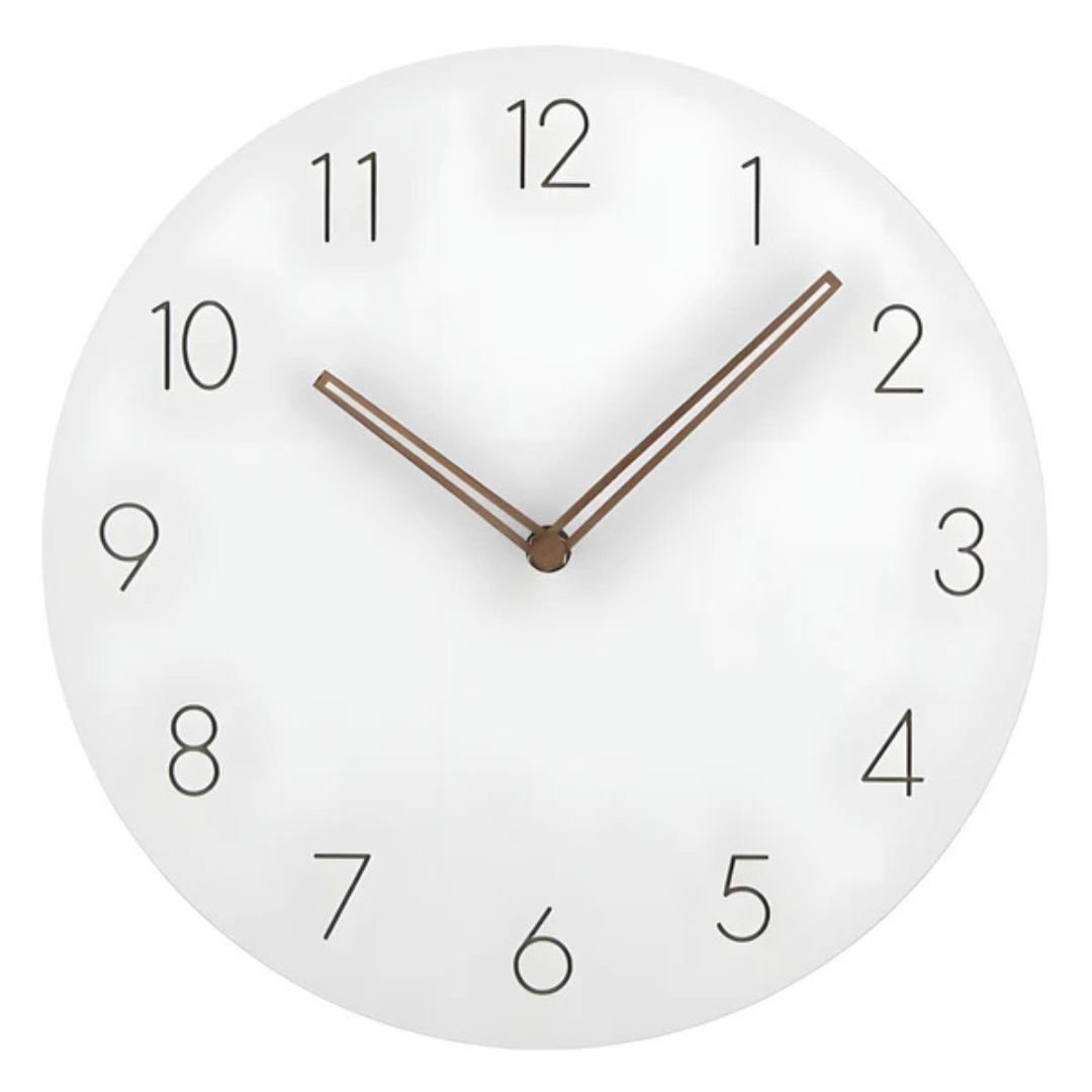 Nork Minimalist Wall Clock with Contemporary Wood Design