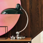 ScandiArc Table Lamp with Bauhaus-Inspired Curved Metal Design