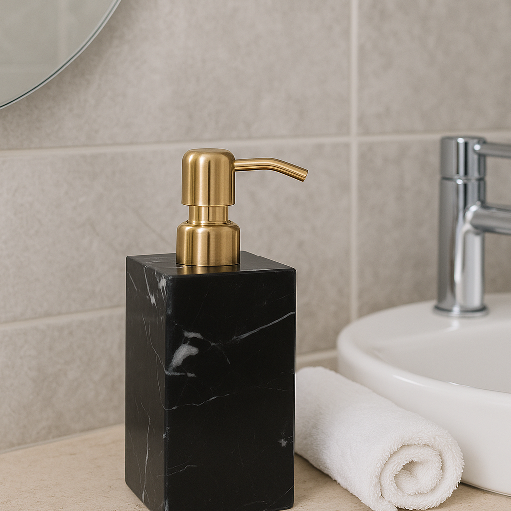 Luxury Marble Soap Dispenser with Metal Pump
