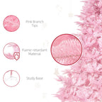 6ft Pink Pop-Up Artificial Christmas Tree with 892 Branch Tips