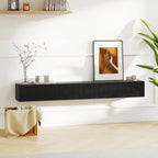 Fluted Floating TV Stand with Cable Management