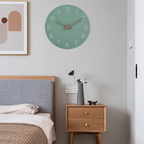 Nork Minimalist Wall Clock with Contemporary Wood Design