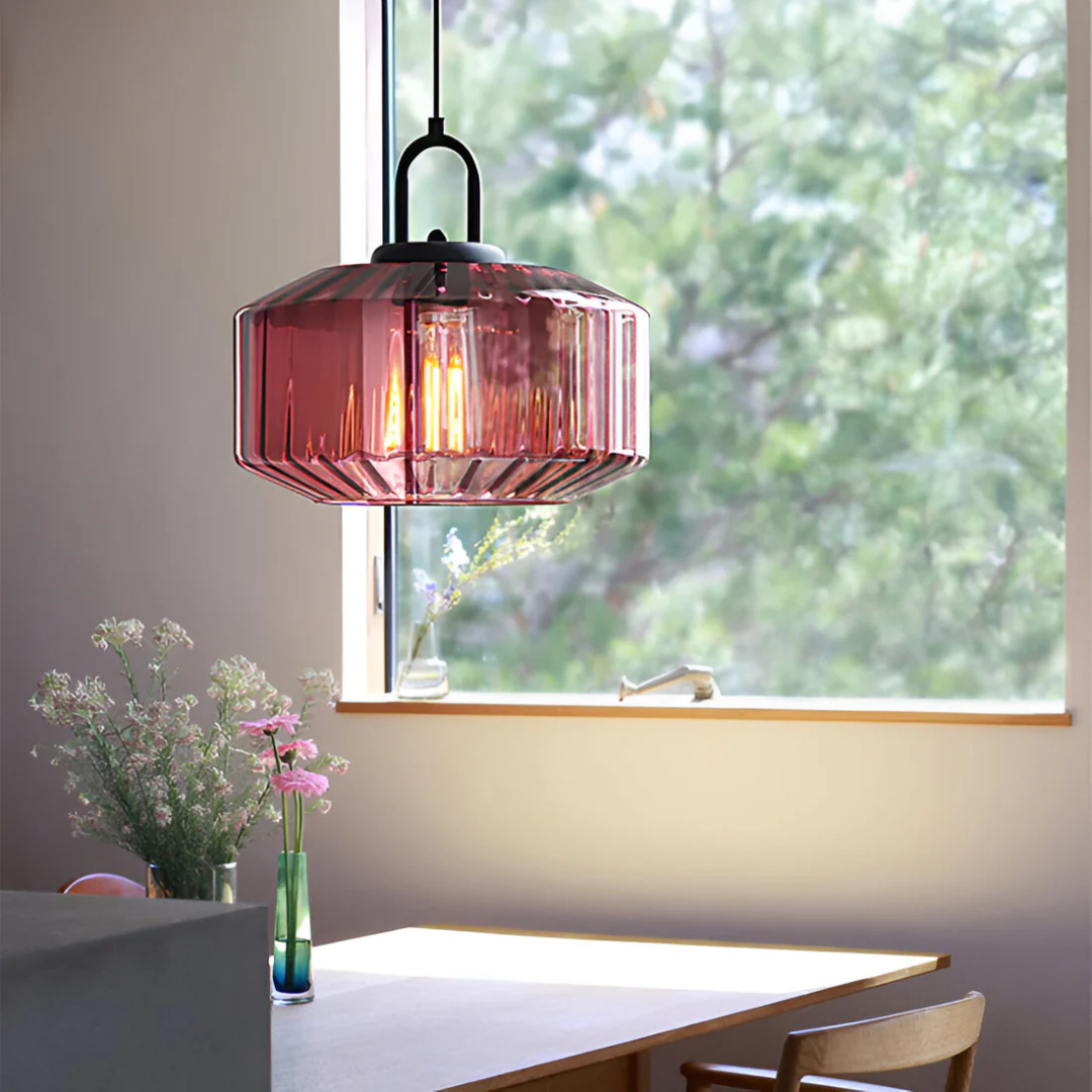 Mireta Retro Coloured Glass Pendant Light