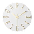 Noble Minimalist Wall Clock with Gold Accents