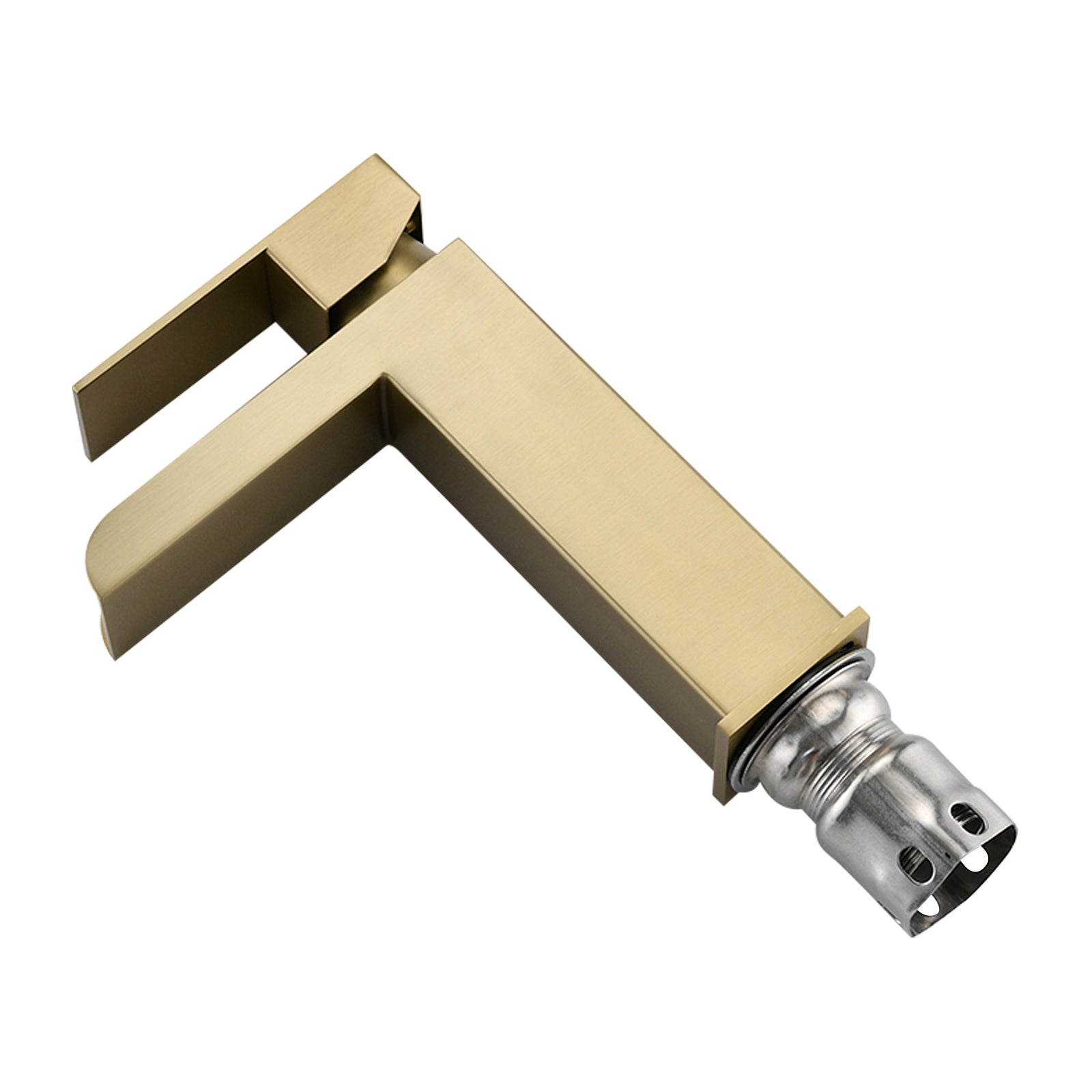Brushed Gold Waterfall Bathroom Faucet Modern Bathroom Decor
