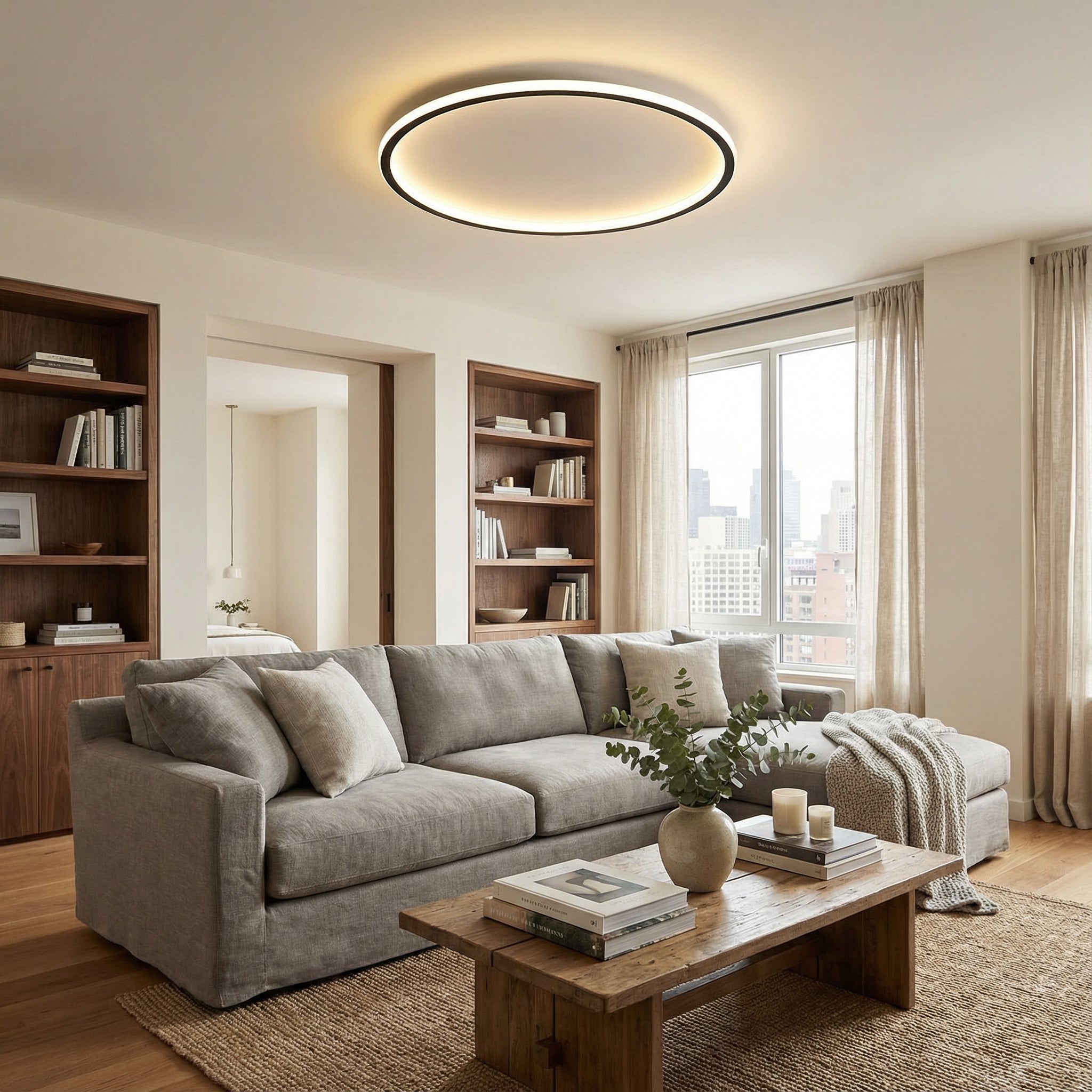 Scandinavian Round LED Ceiling Light Contemporary Home Lighting