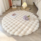 Cloud Comfort Round Bubble Rug with Soft Fluffy Texture