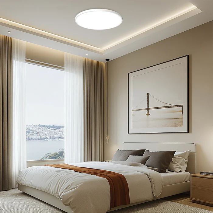 Modern Round LED Flush Ceiling Light for Hallway & Living Spaces Contemporary Home Lighting