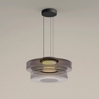 Bauhaus Style Layered Glass Pendant Lamp