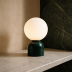 Marble Glass Table Lamp Warm Ambient Lighting