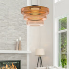 Bauhaus Style Layered Glass Pendant Lamp