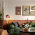 Mireta Retro Coloured Glass Pendant Light