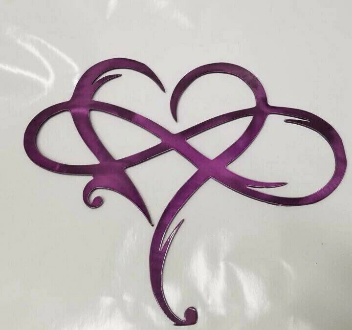 Infinity Heart Metal Wall Art