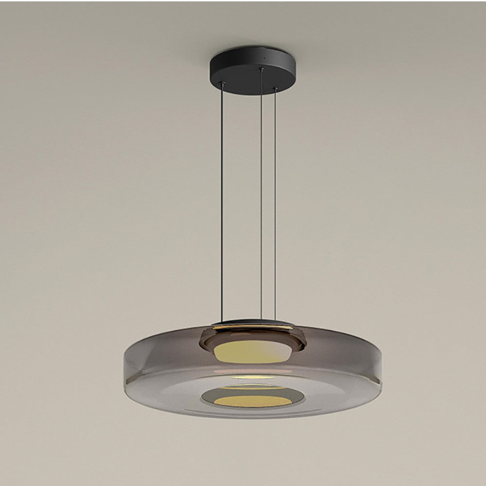 Bauhaus Style Layered Glass Pendant Lamp