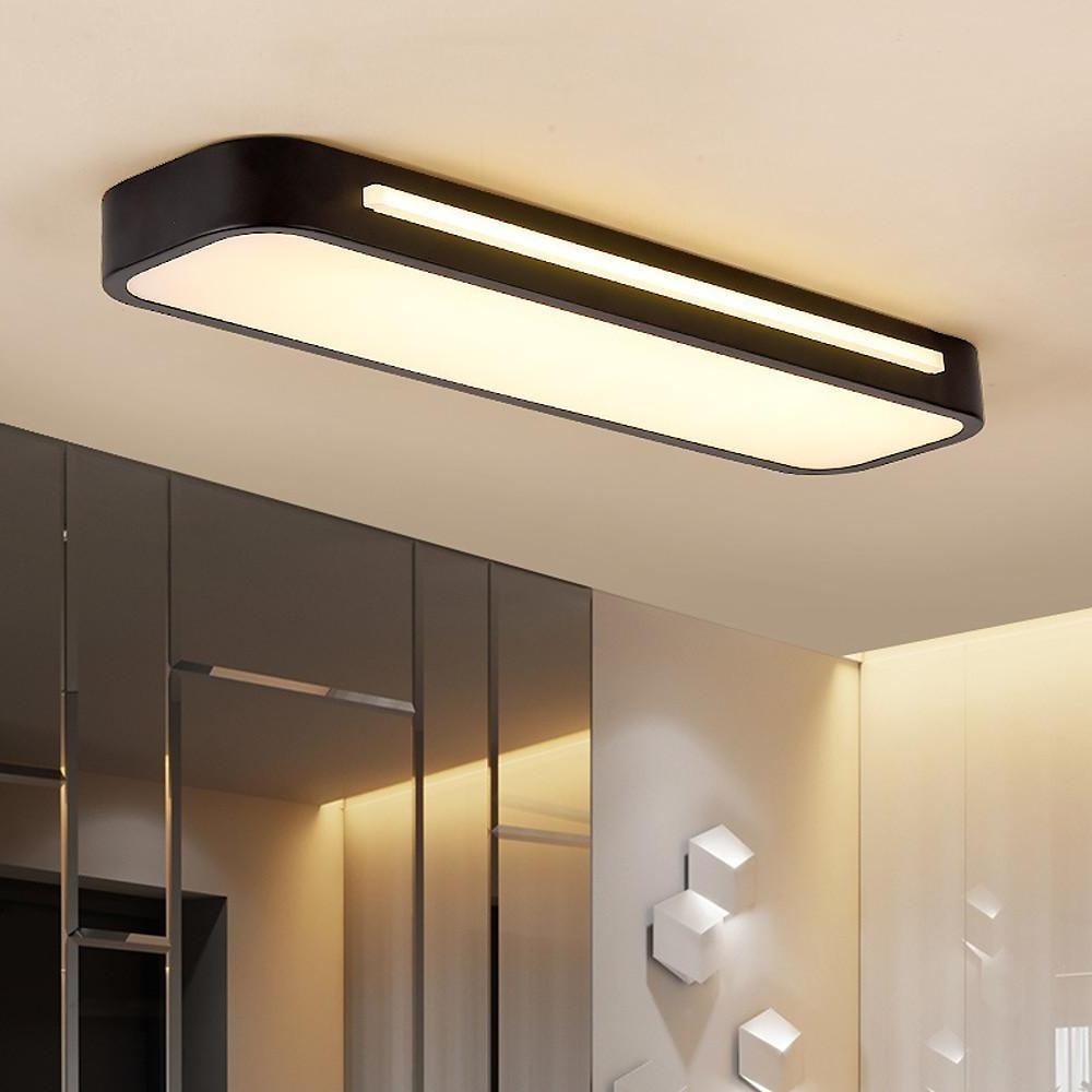 Nordic Minimalist Long LED Ceiling Light Fixture Contemporary Home Lighting