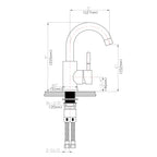 Brushed Nickel Single Handle Bathroom Sink Faucet Modern Bathroom Decor