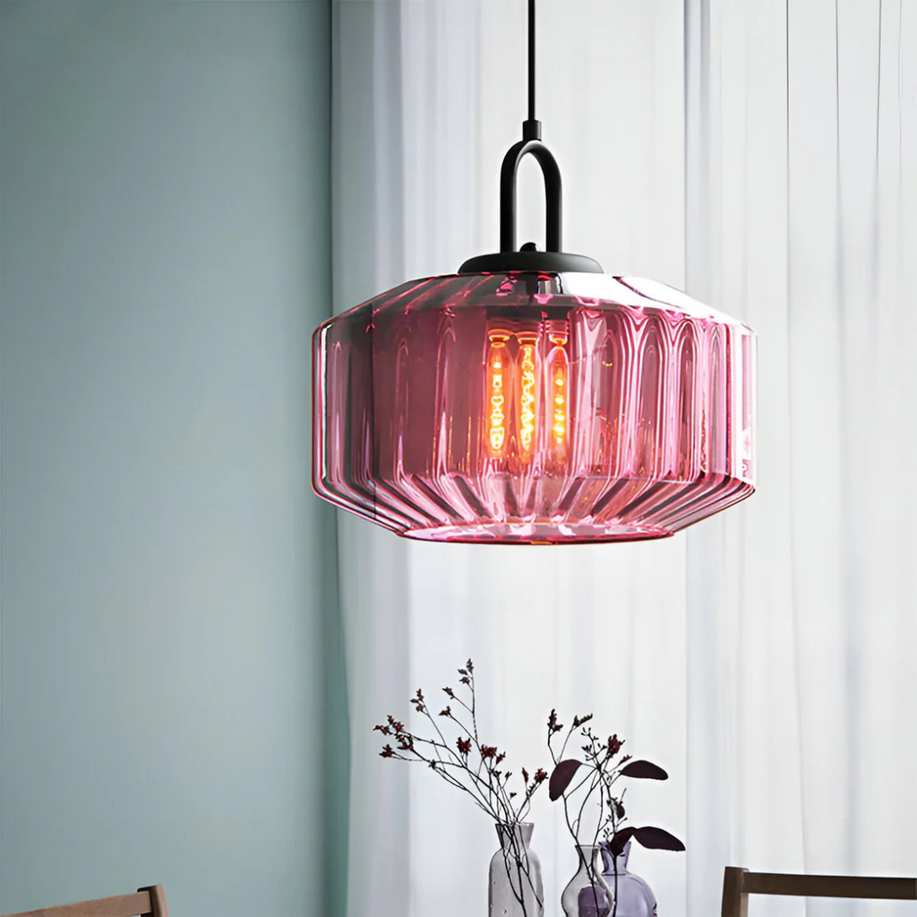 Mireta Retro Coloured Glass Pendant Light