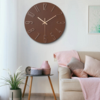 Noble Minimalist Wall Clock with Gold Accents
