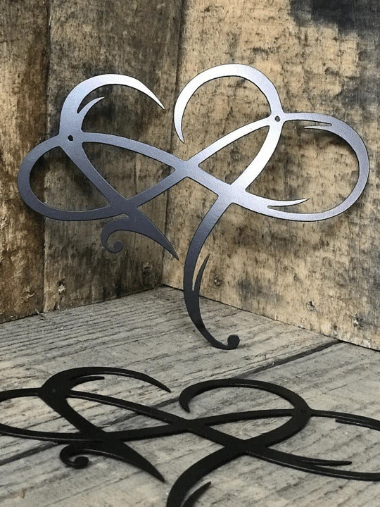 Infinity Heart Metal Wall Art
