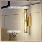Wall Light Modern LED Geometric Mesh Wall Sconce - Gold Tone