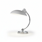 ScandiArc Table Lamp with Bauhaus-Inspired Curved Metal Design