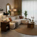 ScandiArc Table Lamp with Bauhaus-Inspired Curved Metal Design