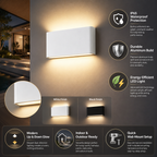 AeroBeam Waterproof Outdoor Wall Light in Durable Aluminium