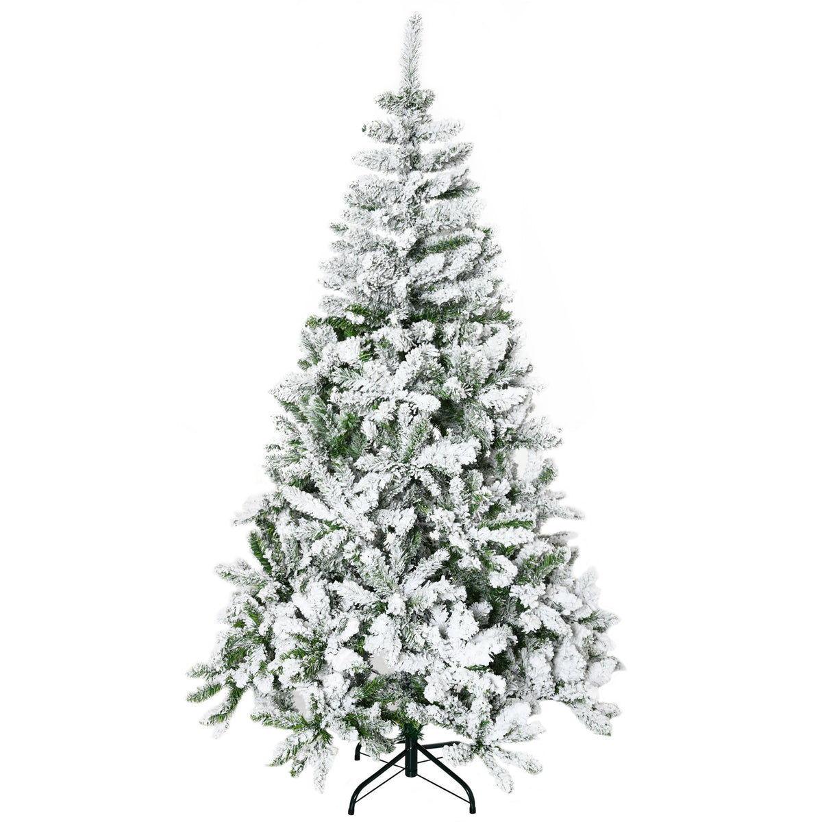 6ft Snow Flocked Artificial Christmas Tree with 750 Branches