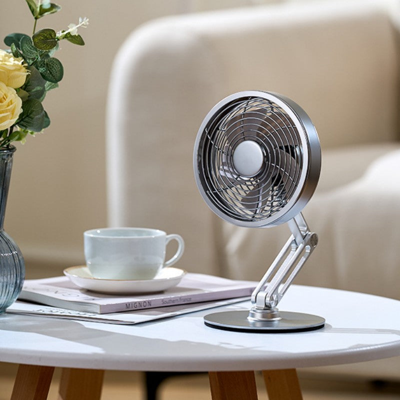 360-Degree Rotatable Foldable Metal Mini Desk Fan for Home Office Cooling