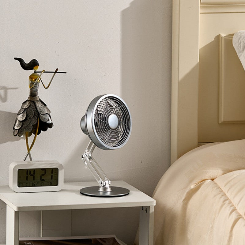 360-Degree Rotatable Foldable Metal Mini Desk Fan for Home Office Cooling