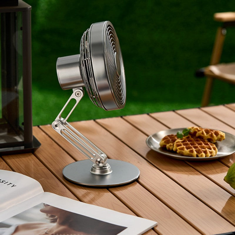 360-Degree Rotatable Foldable Metal Mini Desk Fan for Home Office Cooling