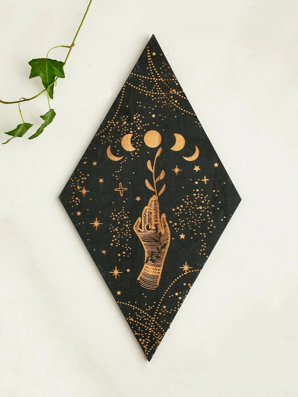 Black Moon Phases Wooden Wall Decor