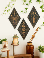 Black Moon Phases Wooden Wall Decor