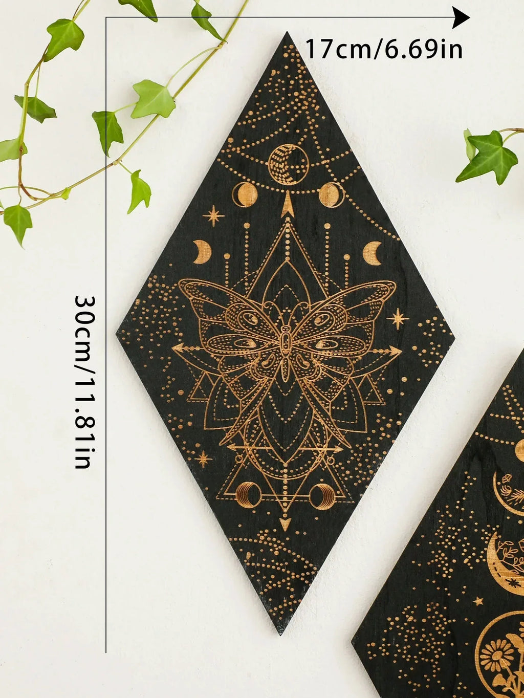 Black Moon Phases Wooden Wall Decor