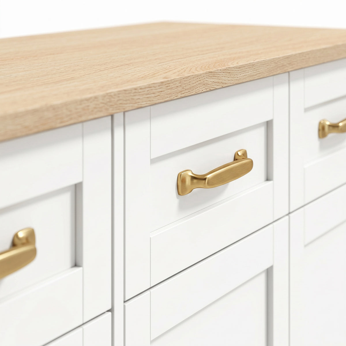 Sideboard Buffet Cabinet with Four Drawers and Adjustable Shelves